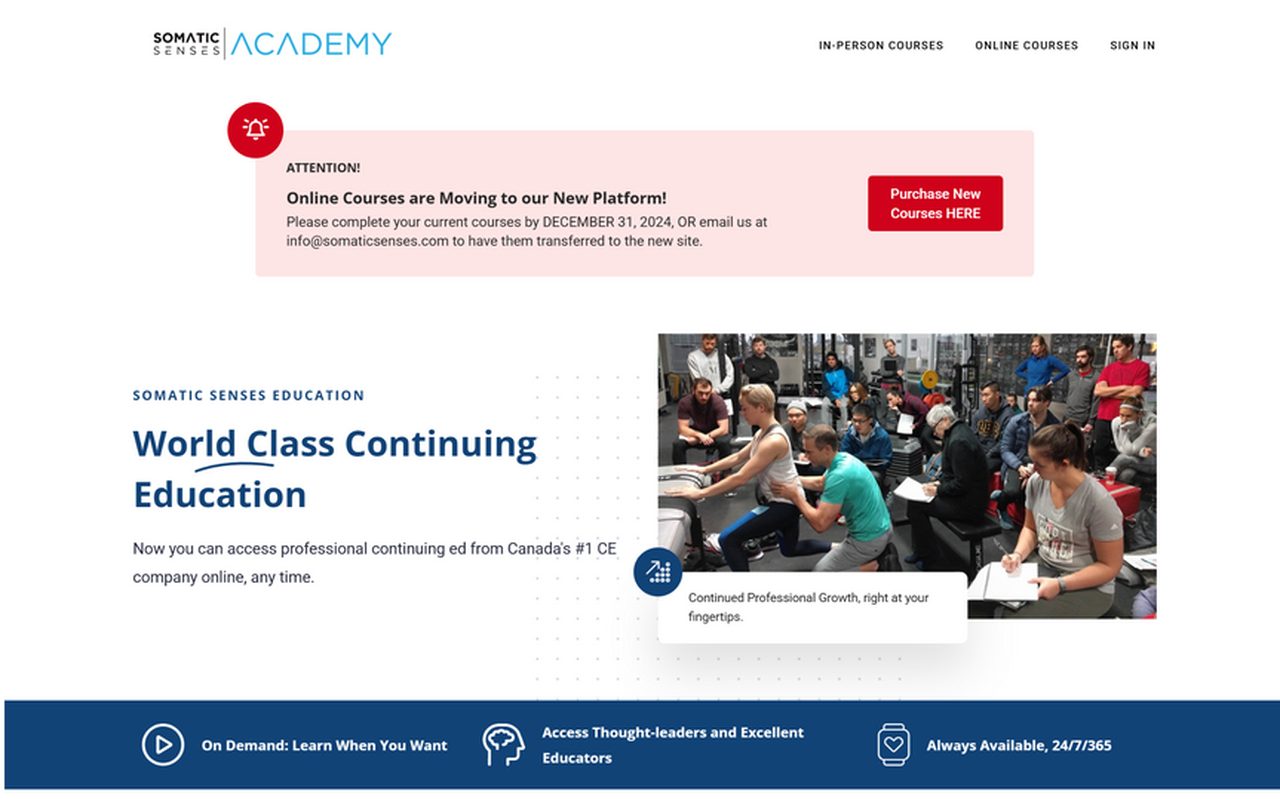 Somatic Senses Academy: project by Fourio Solutions