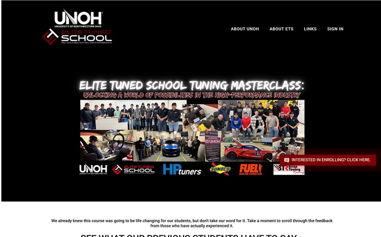 UNOH Elite Tuned School: project by Fourio Solutions